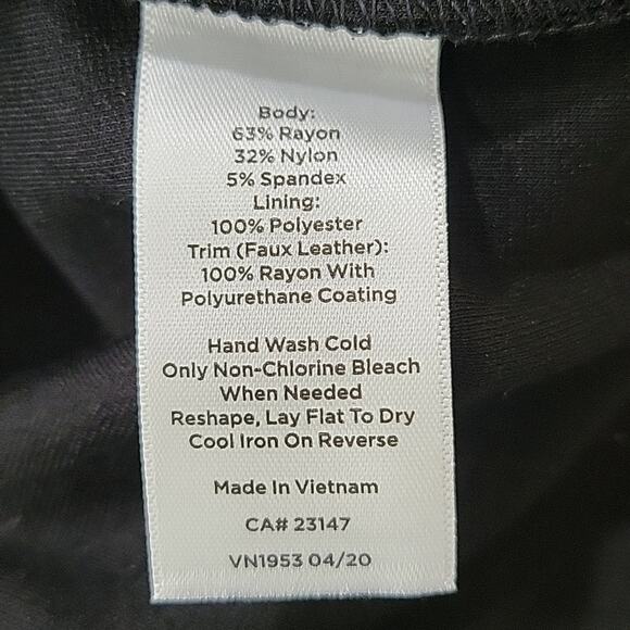 Talbots Tipped Ponte Sheath Dress Jewel Neckline Size 10 - Picture 7 of 11